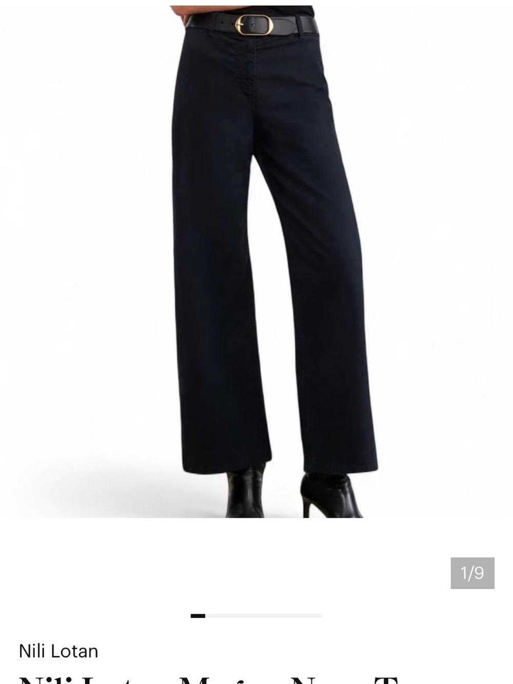 Nili Lotan Women's Navy Megan pant